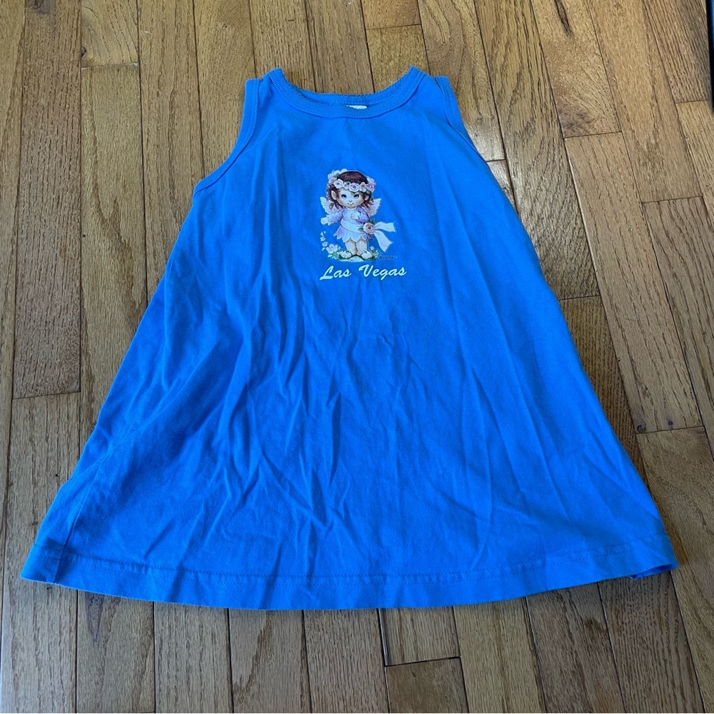 Vintage Blue Kids Casual Dress